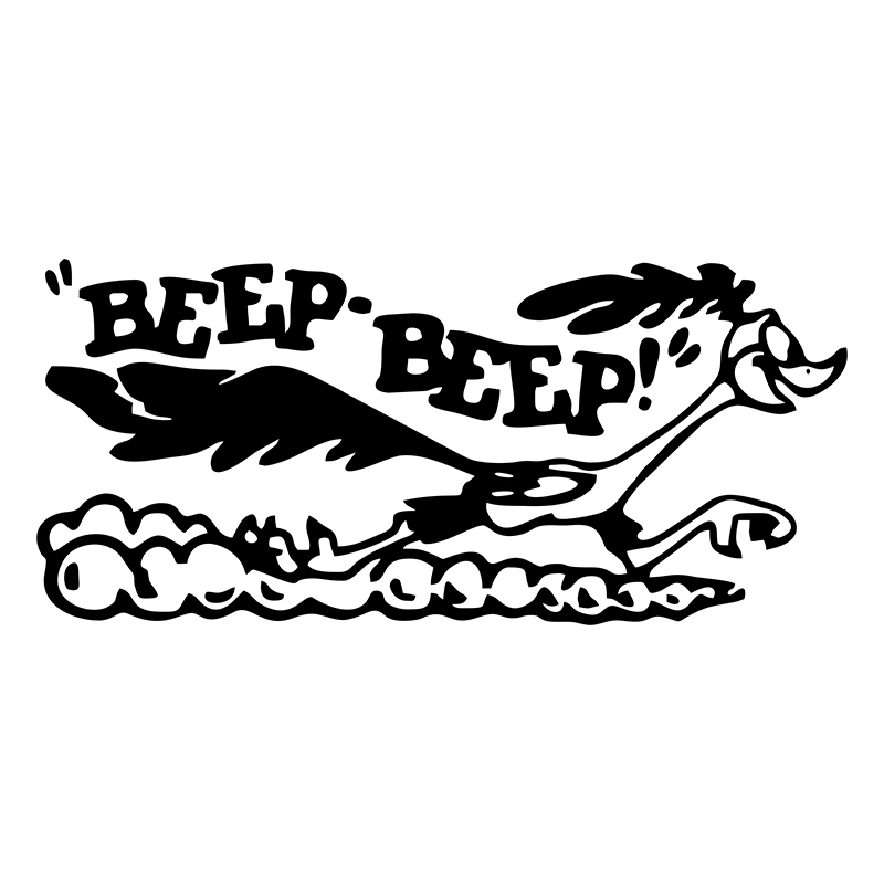 Laptop Accessories Light - G101 17x7.7cm Road Runner Sticker Cartoon