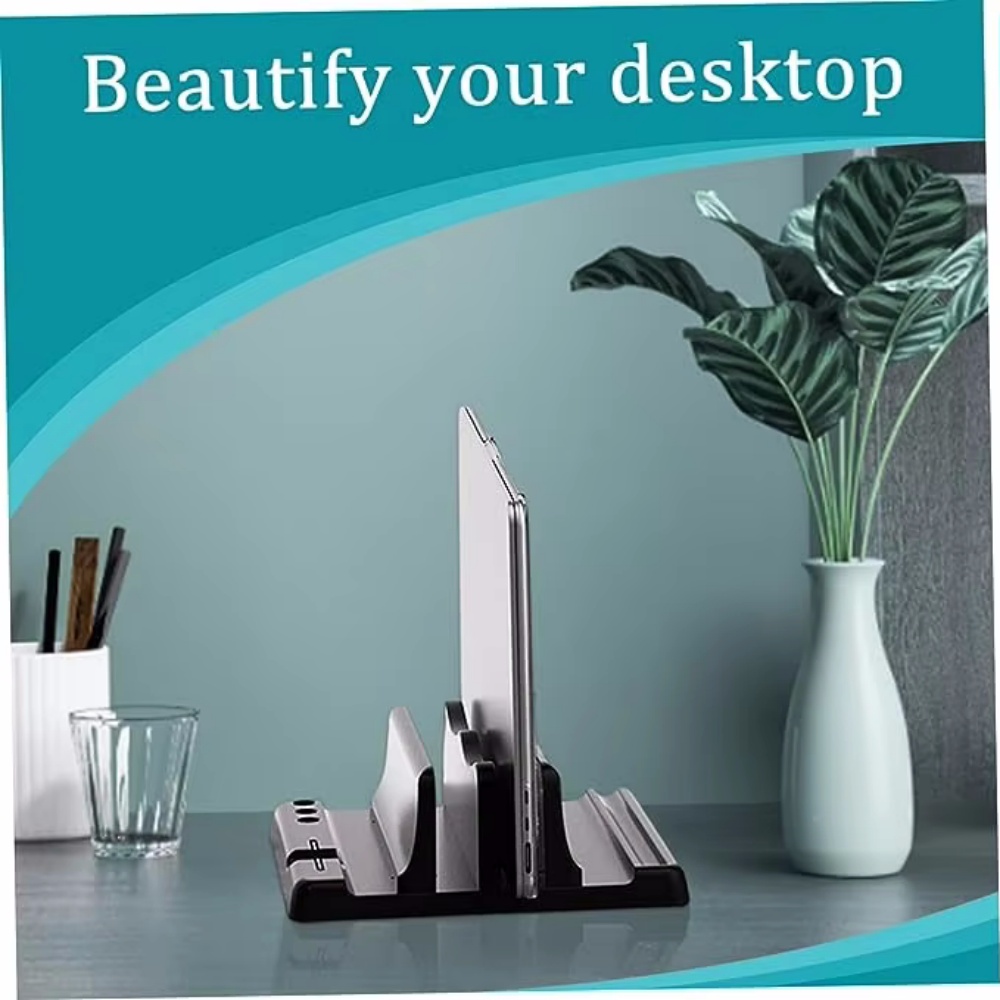 Single/Dual-Slot Vertical Lapt - Laptop Stand Riser review and price