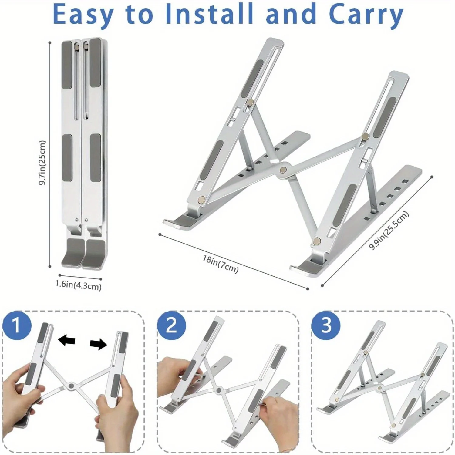Foldable Aluminum Laptop Riser - Laptop Stand Riser review and price