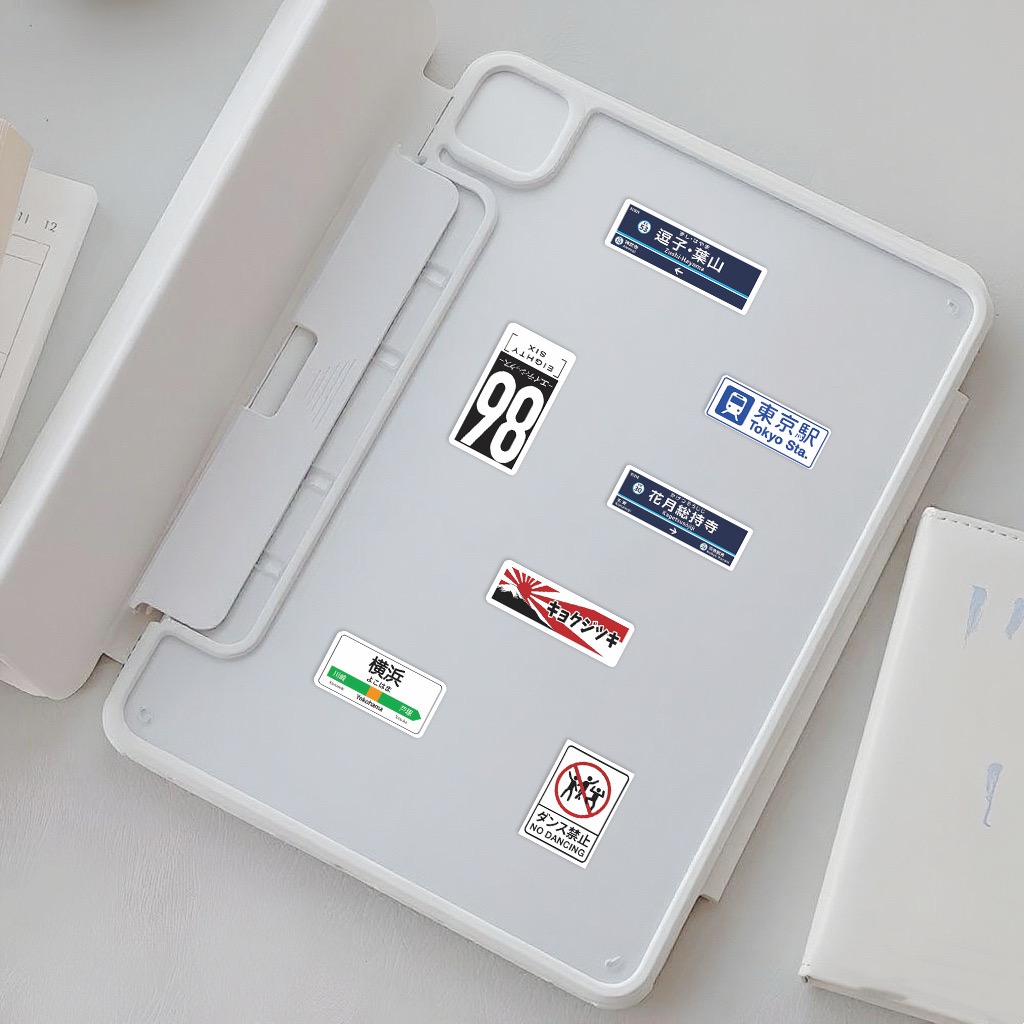 60PCS Japanese Stop Sign Logo  - Laptop Accessories Name review and price
