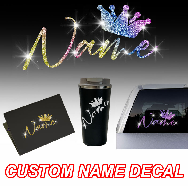 1PC Custom Glitter Crown and N - Laptop Accessories Name review and price