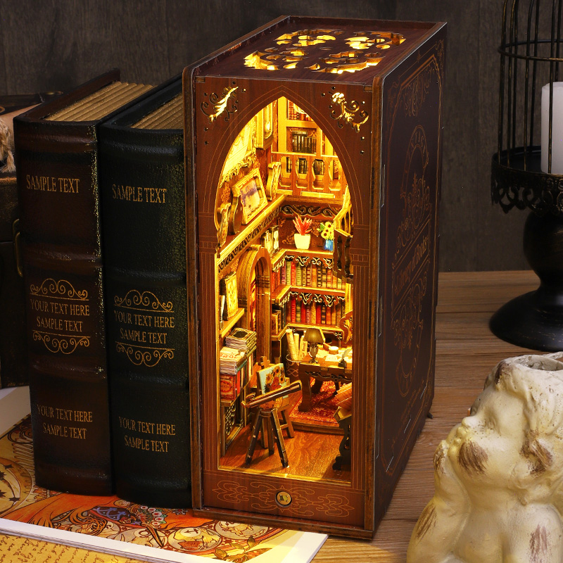 DIY Book Nook Insert Kits Wood - Laptop Accessories Light review and price