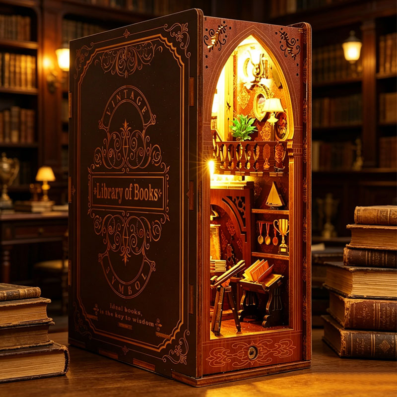 DIY Book Nook Insert Kits Wood - Laptop Accessories Light review and price