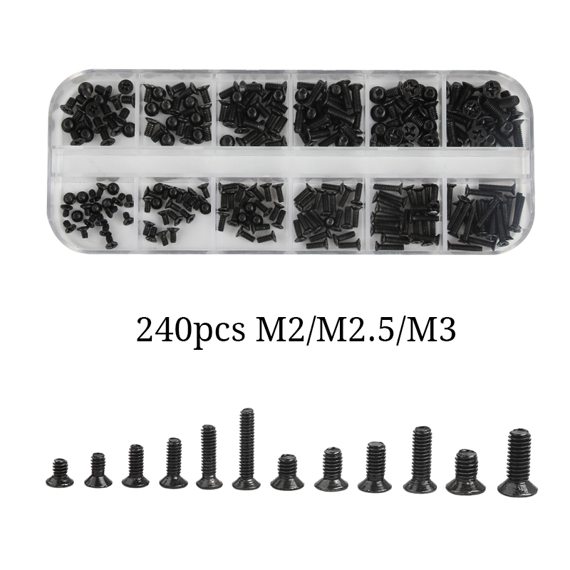 240pcs M2 M2.5 M3 Screw Set KM - Laptop Electronics Accessories review and price