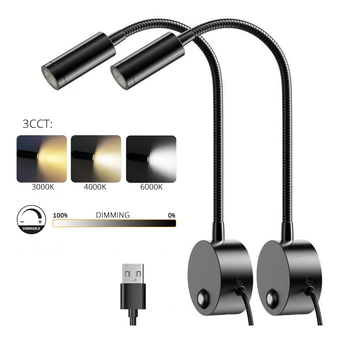 2pcs 5V USB Bedside Wall Readi - Laptop Accessories Light review and price