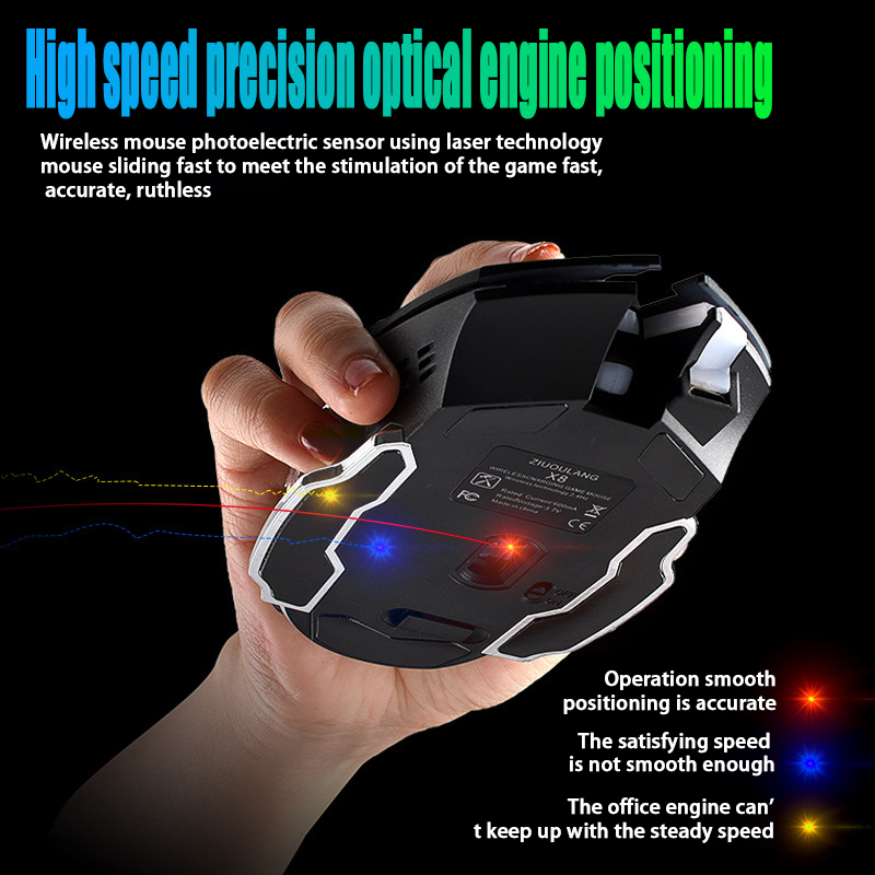 Free Wolf X8 Wireless Mouse Ch - Laptop Electronics Accessories review and price